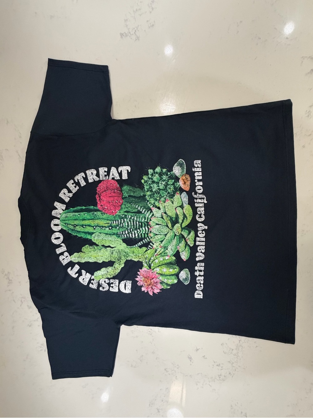 Men's Black Graphic Crewneck T‑Shirt - Desert Bloom View 4